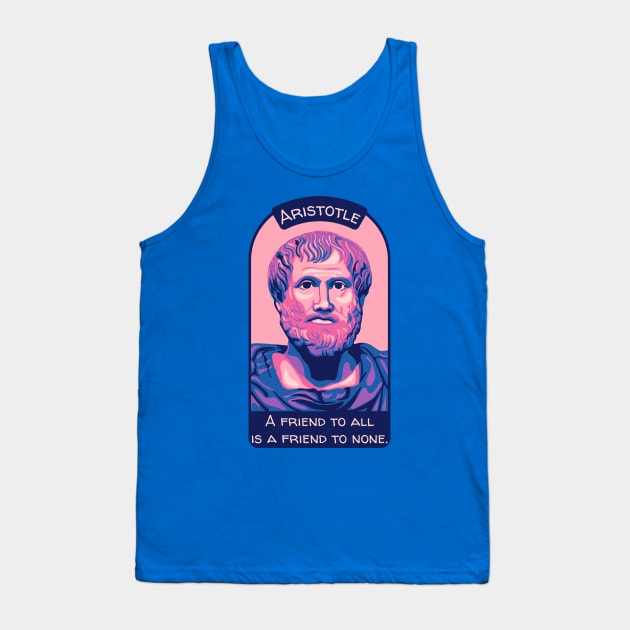 Aristotle Portrait and Quote Tank Top by Slightly Unhinged